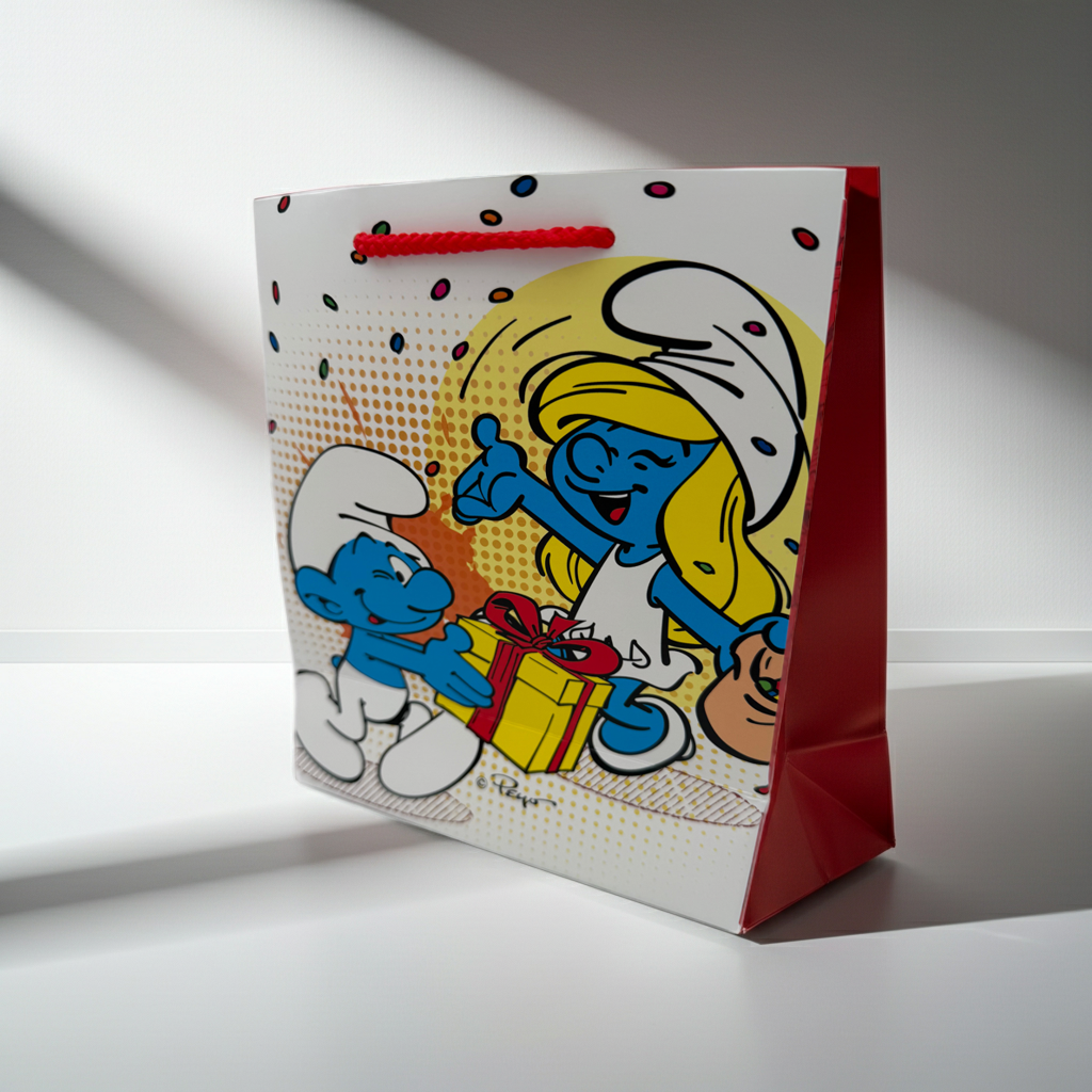 Shopper di carta Puffi