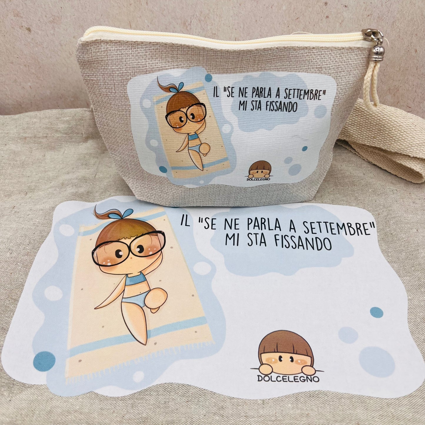 Borsa mare in cotone riciclato