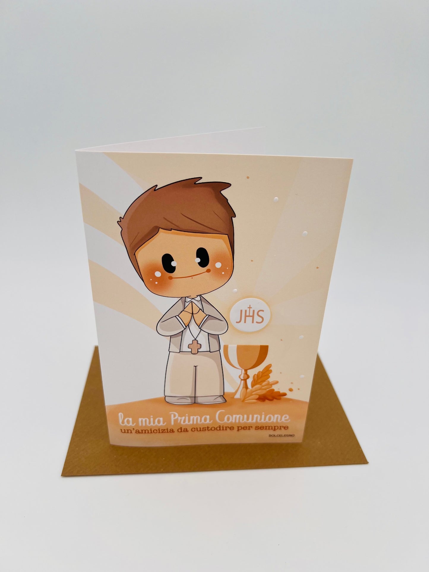 Biglietto d'auguri Comunione Bubino