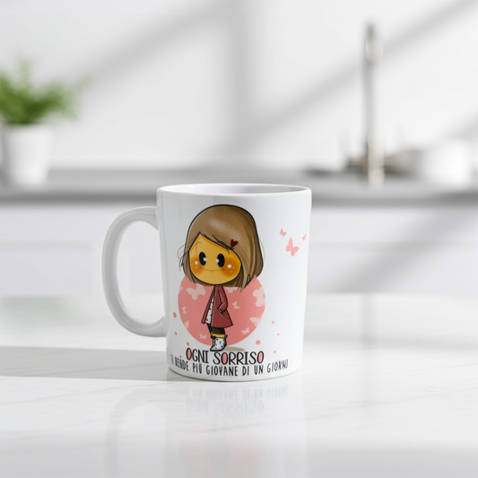 Tazza Bubina - Ogni sorriso ti rende più giovane di un giorno